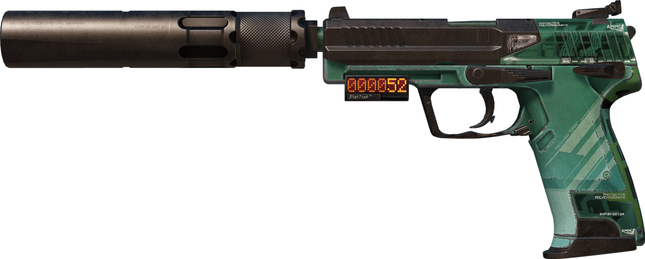 Preview image 1 of StatTrak™ USP-S | PC-GRN (Marquée par les combats)