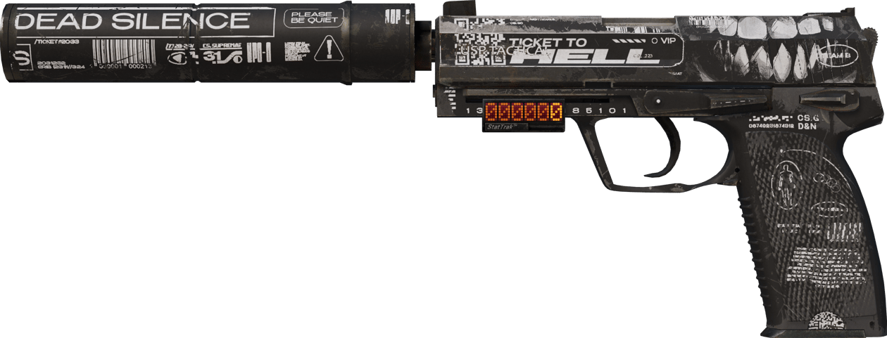 Preview image 1 of StatTrak™ USP-S | 通往地獄的門票 (重度磨損)
