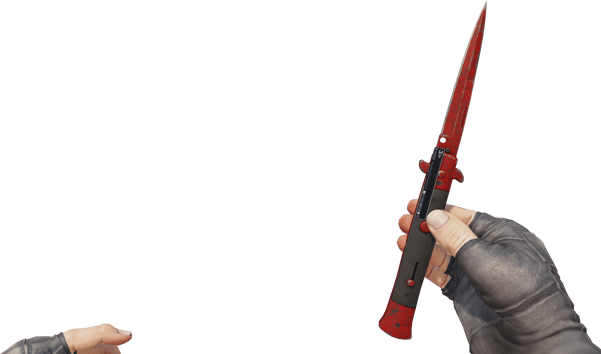 Preview image 3 of ★ Stiletto Knife | Crimson Web (Well-Worn)