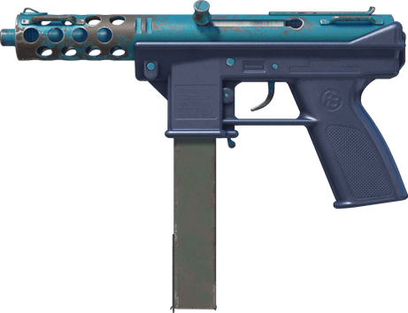 Tec-9 | Explosión azul (Bastante desgastado)