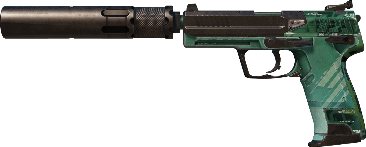 Preview image 1 of USP-S | PC-GRN (Marquée par les combats)