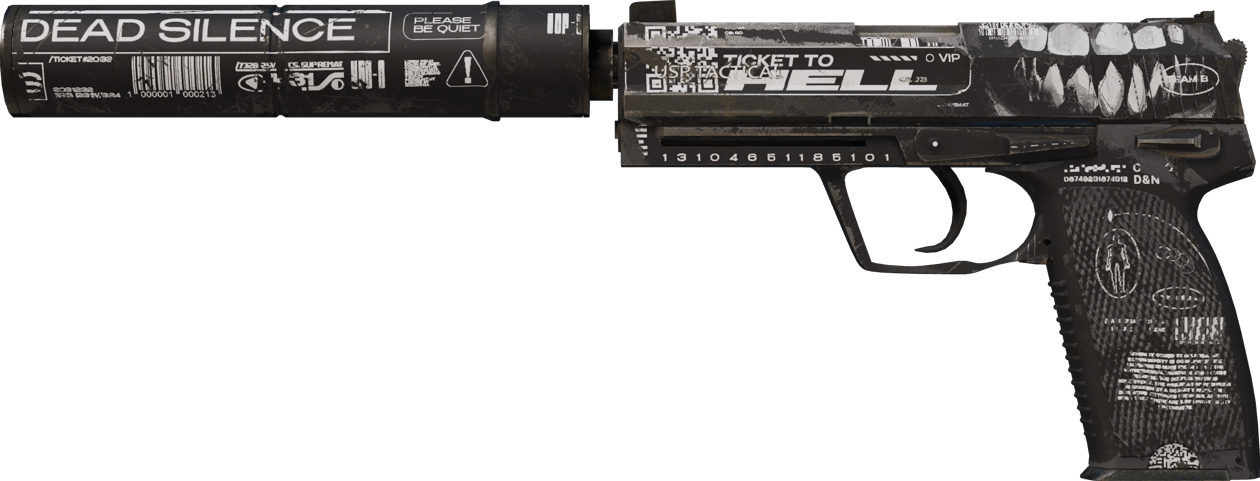 Preview image 1 of USP-S | Ticket to Hell (Well-Worn)
