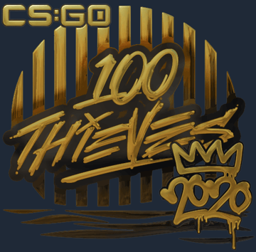 Sticker | 100 Thieves (dorada) | CRM 2020
