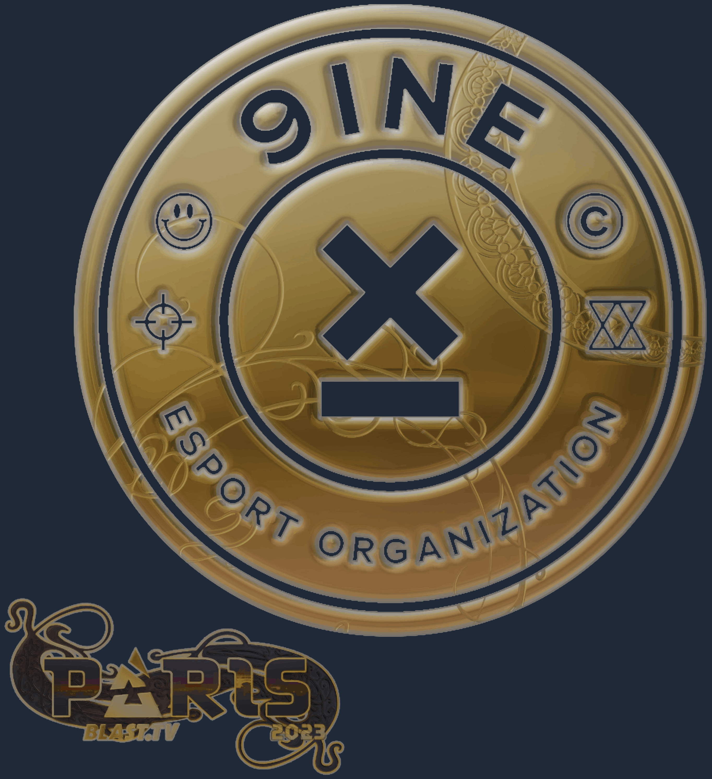 Sticker | 9INE (Gold) | Paris 2023