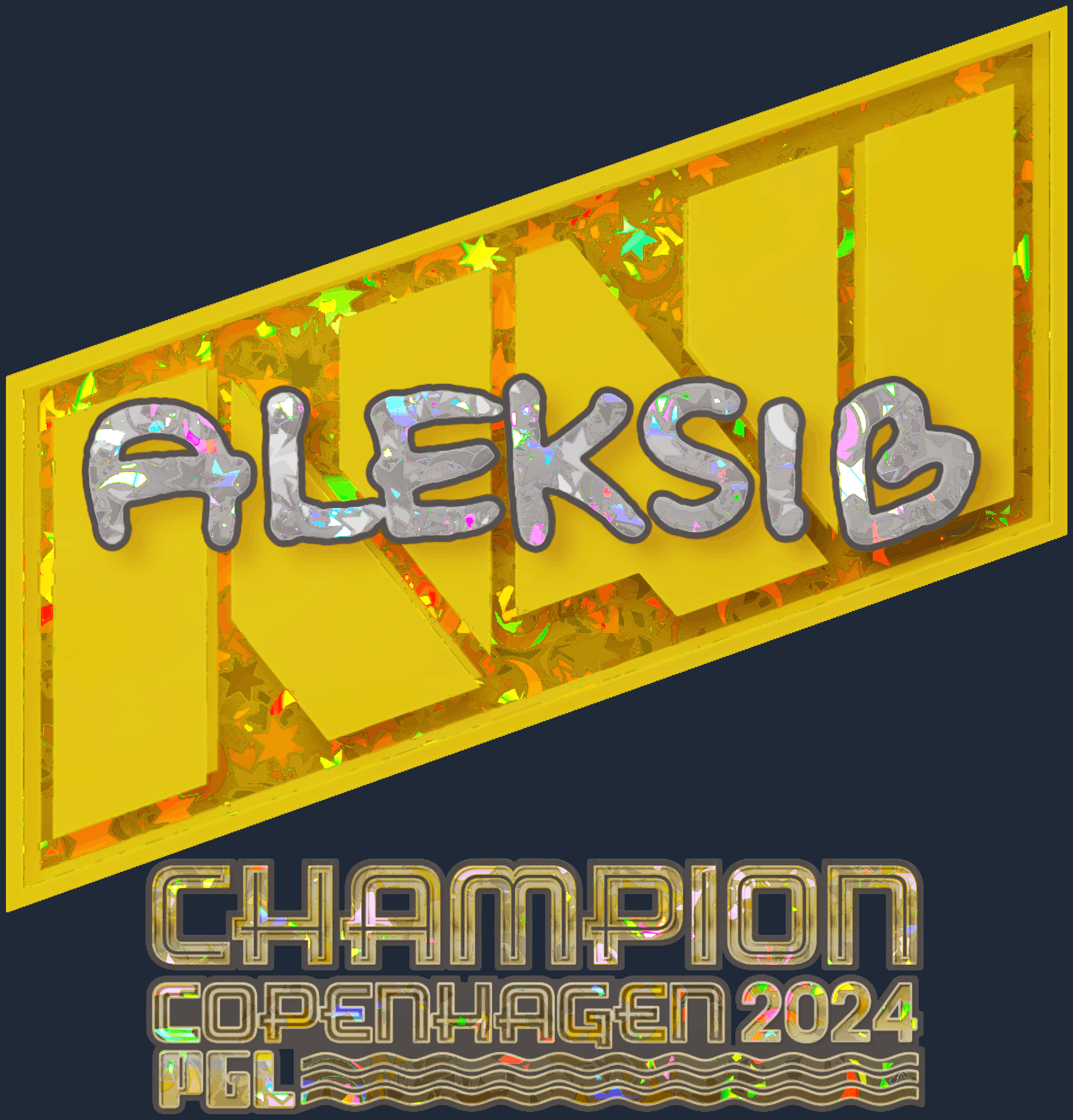 Sticker | Aleksib (Glitter, Champion) | Copenhagen 2024