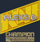 Sticker | Aleksib (Glitter, Champion) | Copenhagen 2024