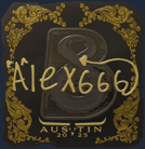 Sticker | alex666 (Gold) | Austin 2025 Sticker | alex666 (Gold) | Austin 2025 image