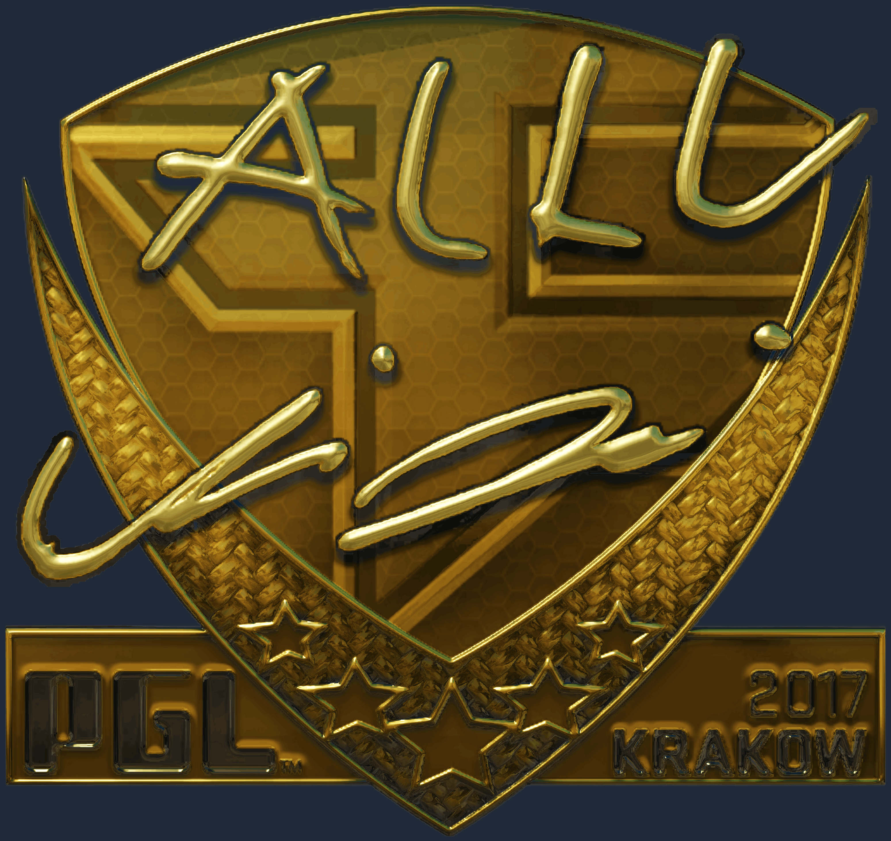 Sticker | allu (Gold) | Krakow 2017