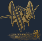 Sticker | apEX (Gold) | Antwerp 2022 image