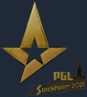 Sticker | Astralis (Gold) | Stockholm 2021 image
