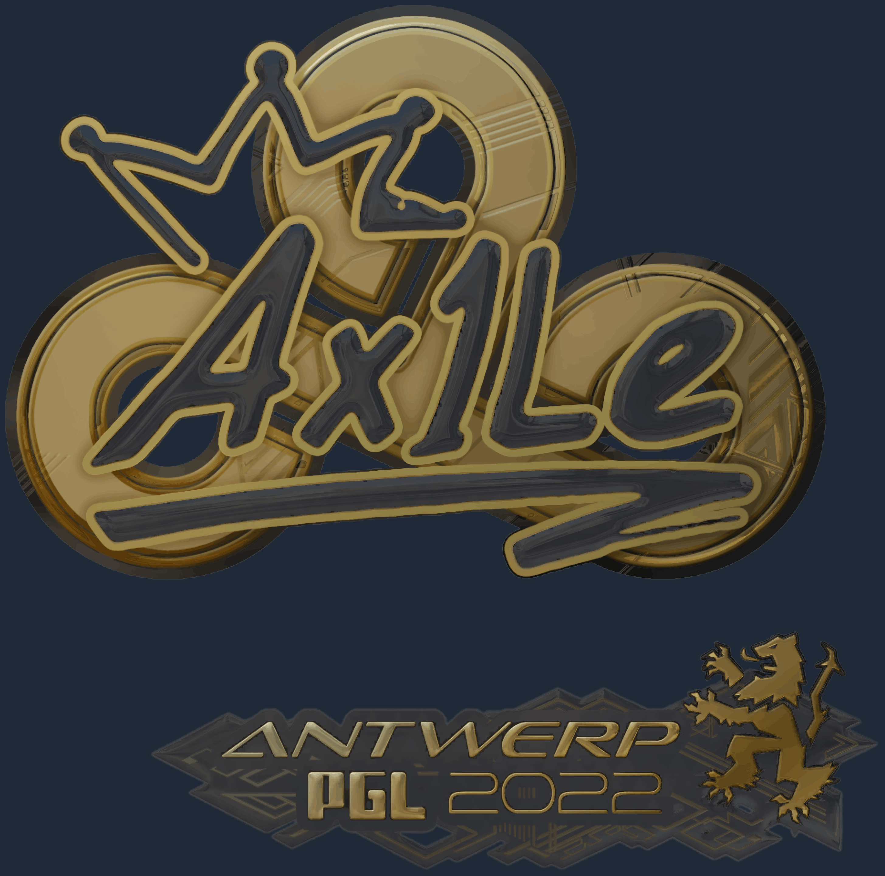 Sticker | Ax1Le(金色)| 2022年安特卫普锦标赛