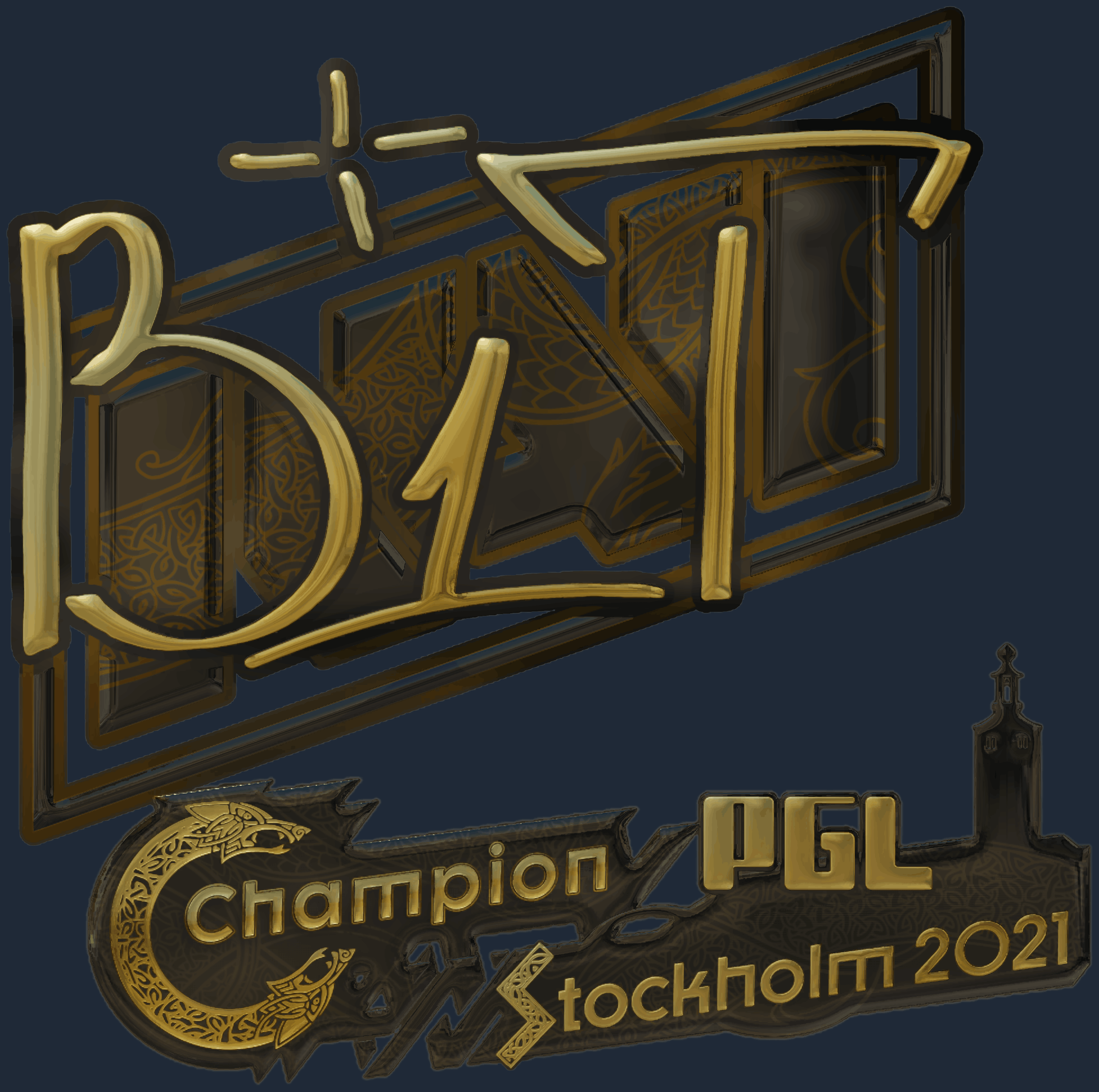 Sticker | b1t (Gold) | Stockholm 2021