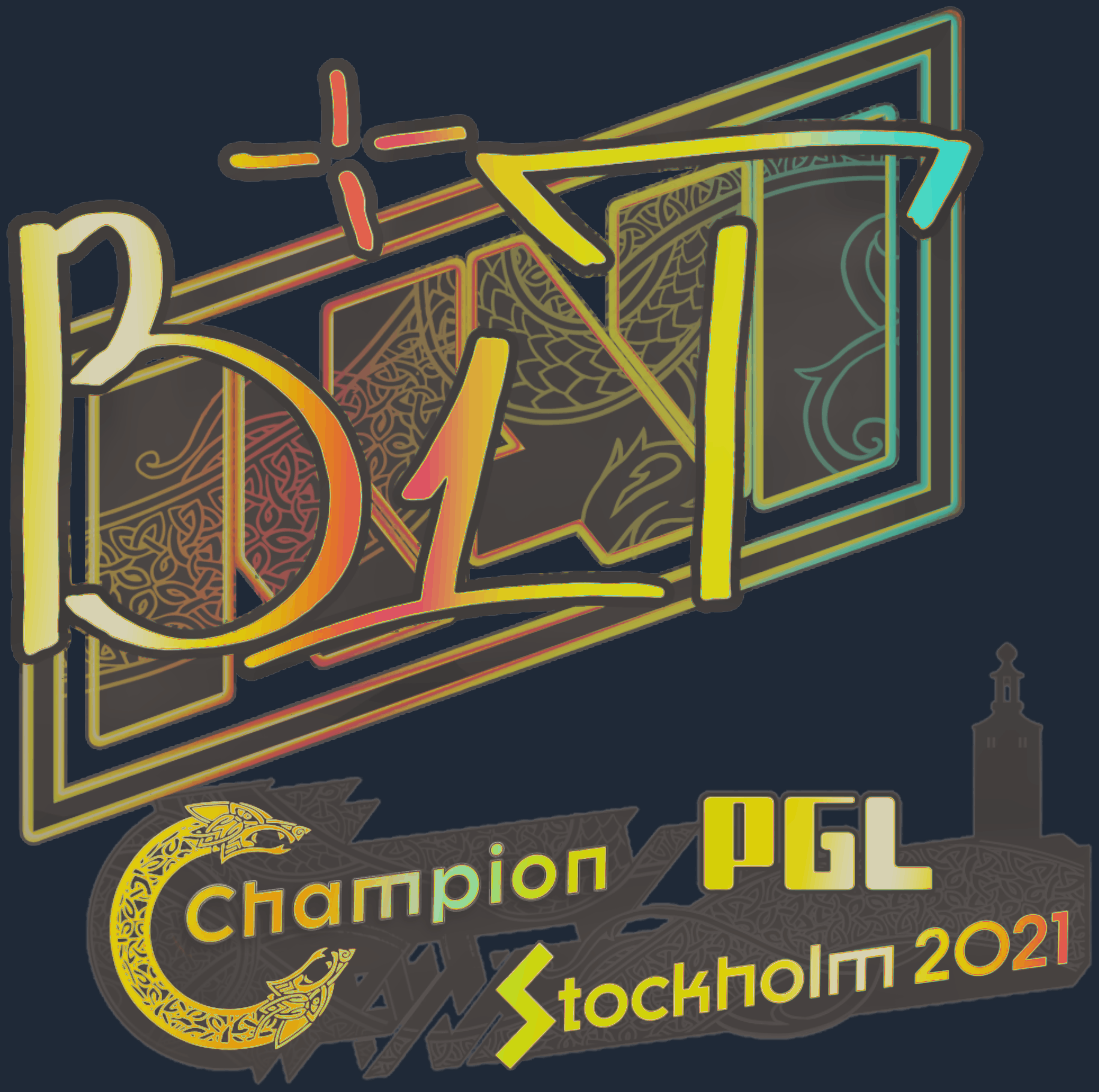 Sticker | b1t （全息） | 2021年斯德哥尔摩锦标赛