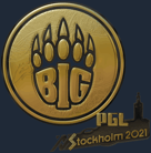 Sticker | BIG (Gold) | Stockholm 2021 image