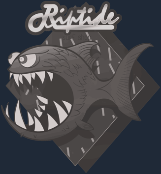 Sticker | Pez rabioso (negro)