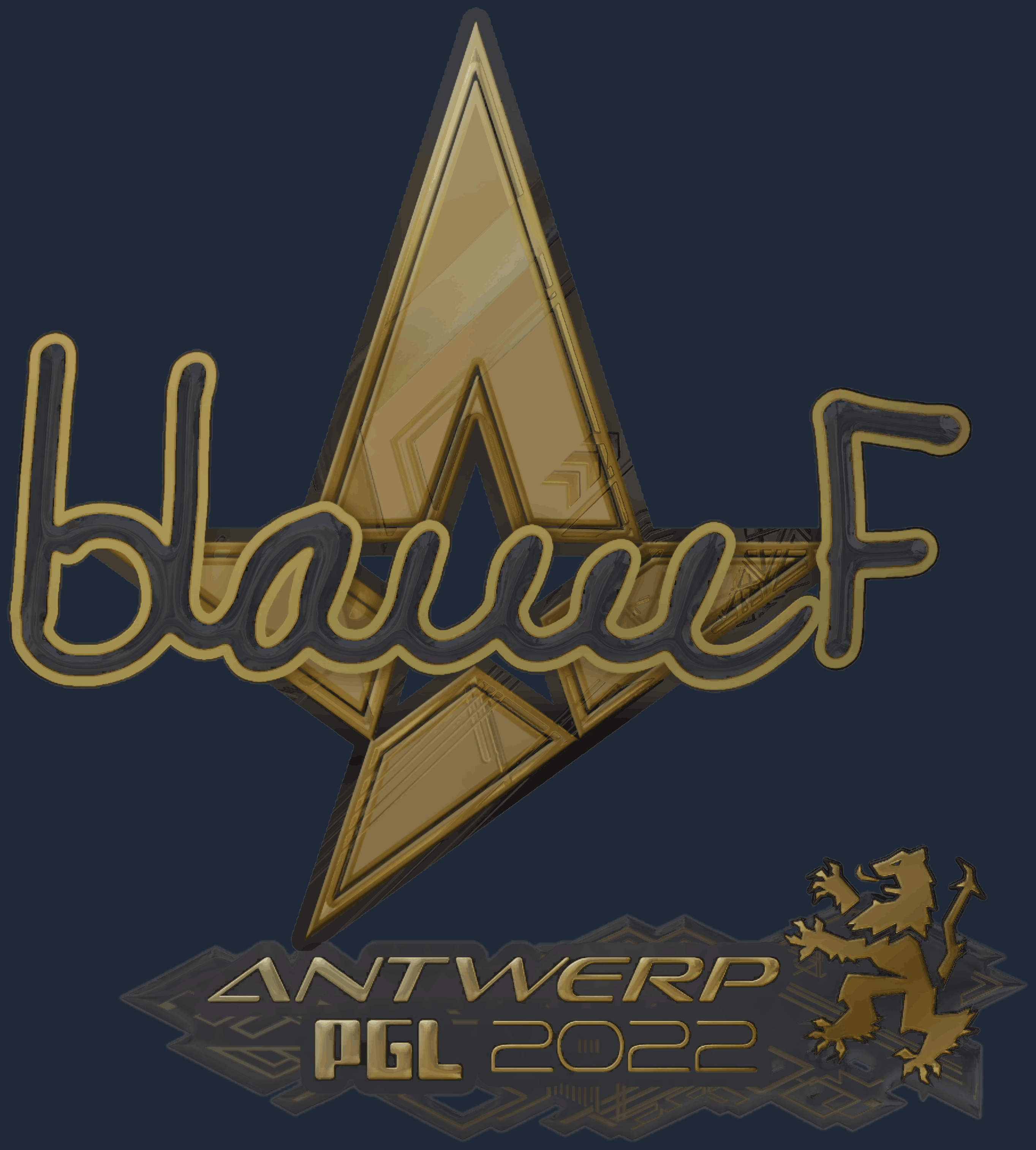 Sticker | blameF(金色) | 2022年安特卫普锦标赛