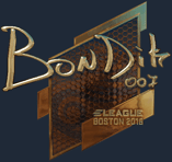 Sticker | bondik (Gold) | Boston 2018