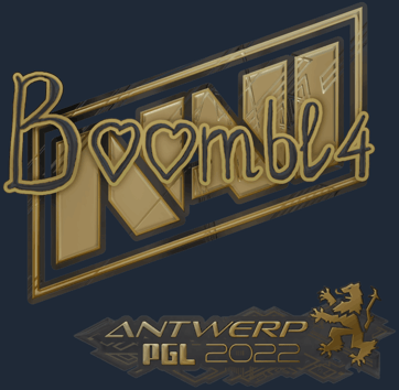 Sticker | Boombl4 (dorada) | Amberes 2022