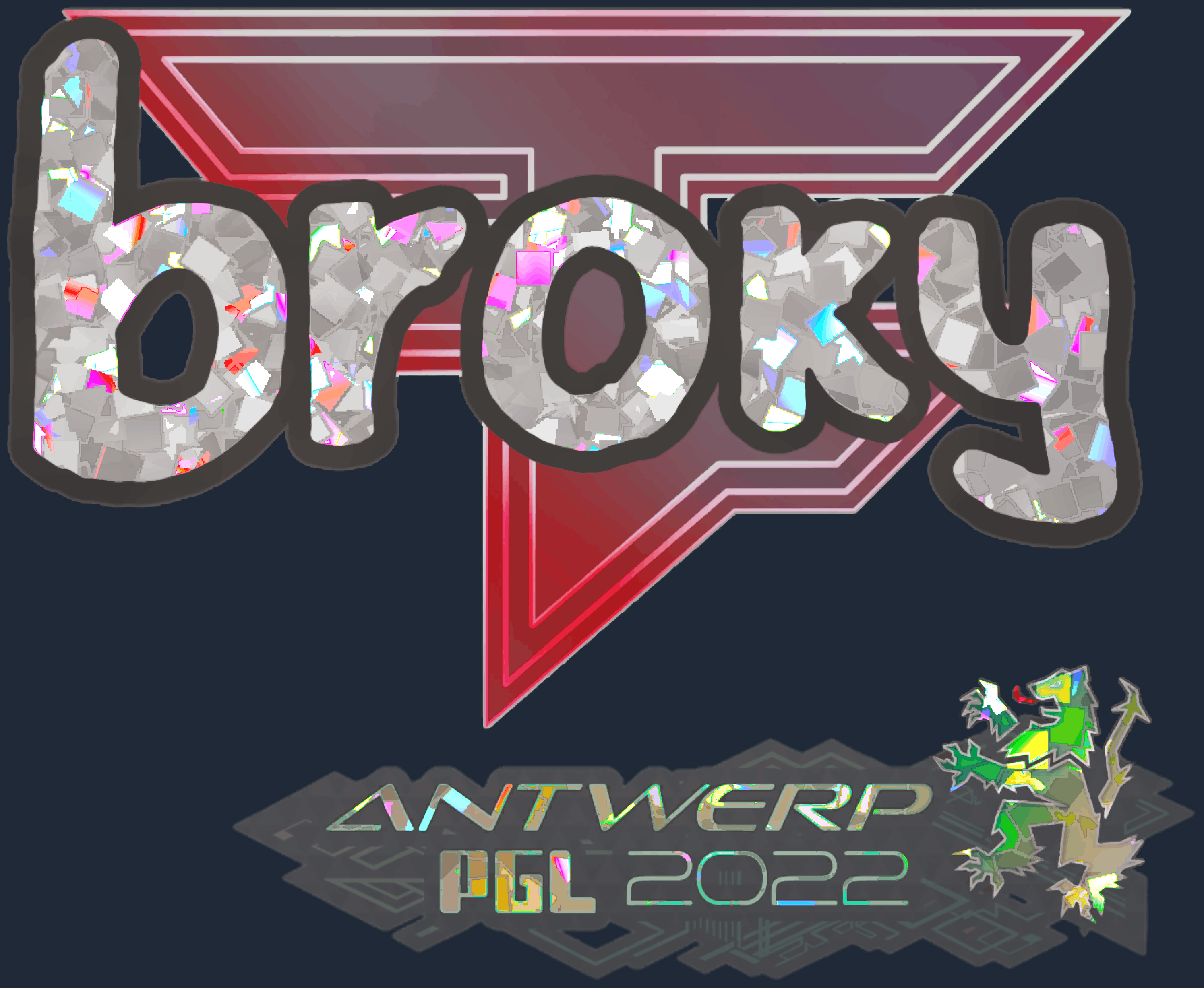 Sticker | broky (Glitter) | Antwerp 2022