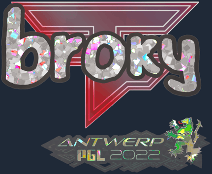 Sticker | broky (purpurina) | Amberes 2022