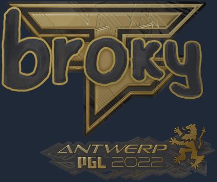 Sticker | broky (dorada) | Amberes 2022