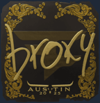 Sticker | broky (Gold) | Austin 2025