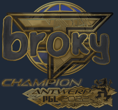 Sticker | broky (oro, campeón) | Amberes 2022