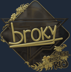 Sticker | broky (Gold) | Rio 2022