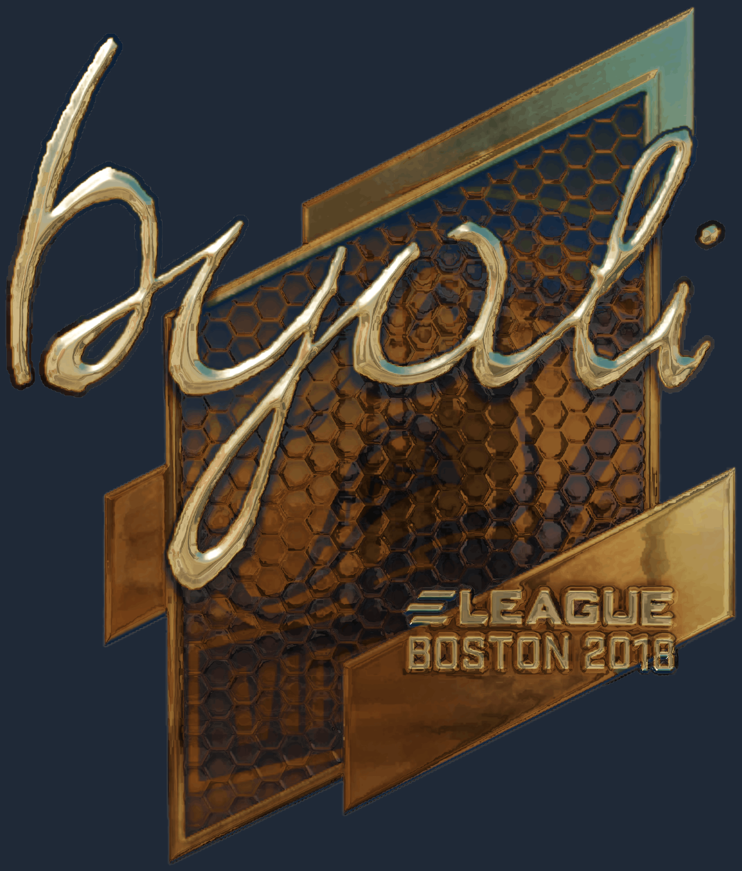 Sticker | byali (Gold) | Boston 2018