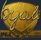 Sticker | byali (Gold) | Krakow 2017 image
