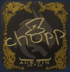Sticker | chopper (Gold) | Austin 2025