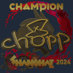 Sticker | chopper (Gold, Champion) | Shanghai 2024