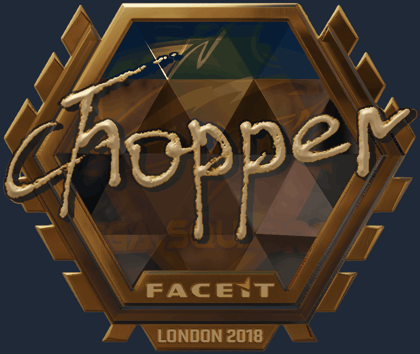Sticker | chopper (dorada) | Londres 2018