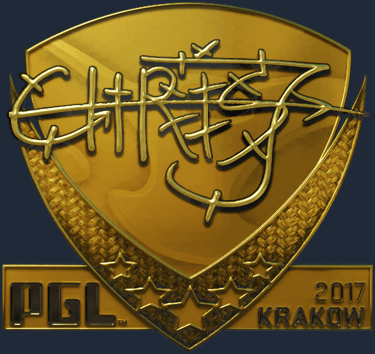 Sticker | chrisJ (Gold) | Krakow 2017