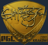 Sticker | chrisJ (Gold) | Krakow 2017