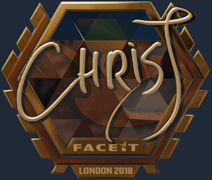 Sticker | chrisJ (dorada) | Londres 2018