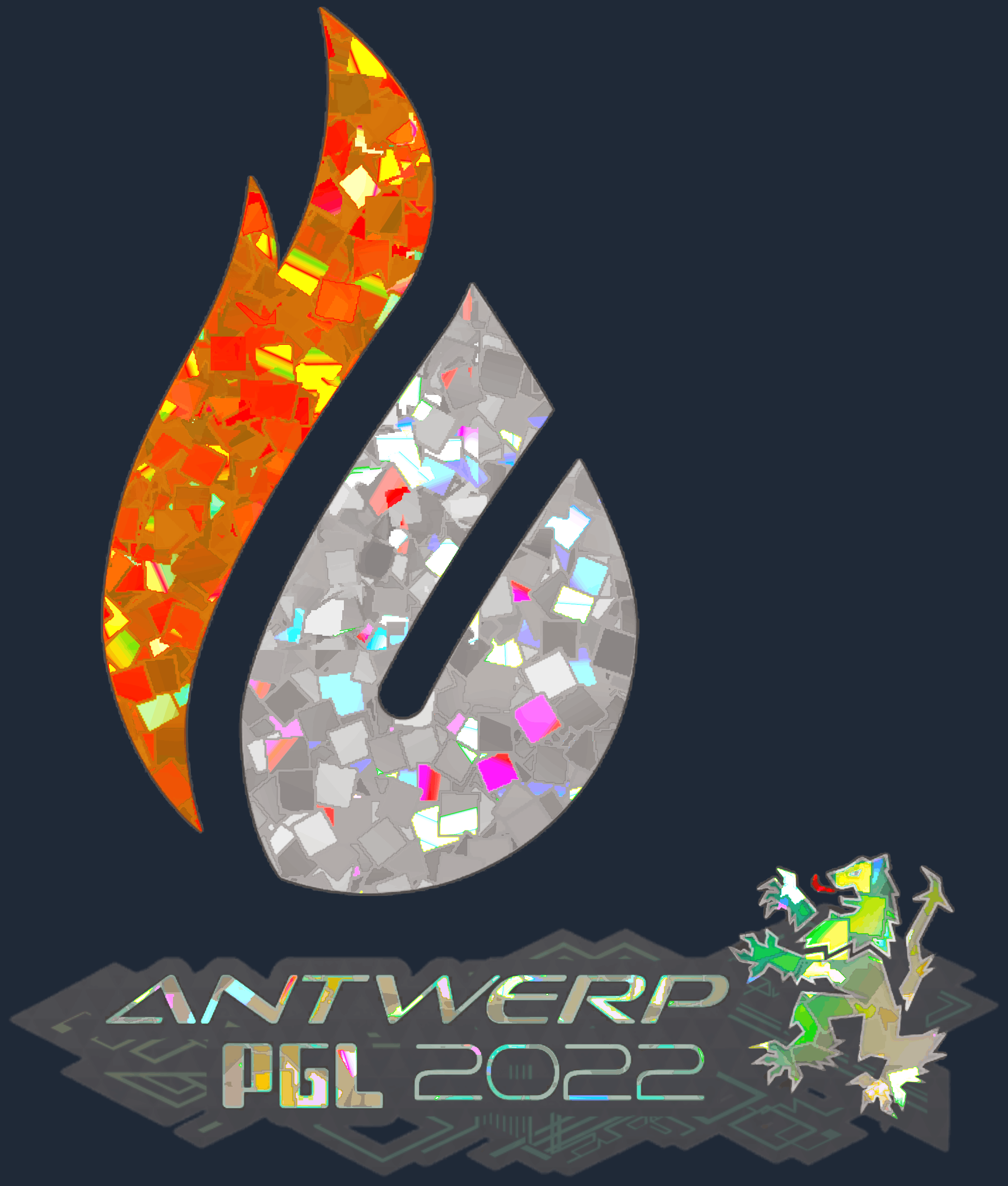 Sticker | Copenhagen Flames (Glitter) | Antwerp 2022