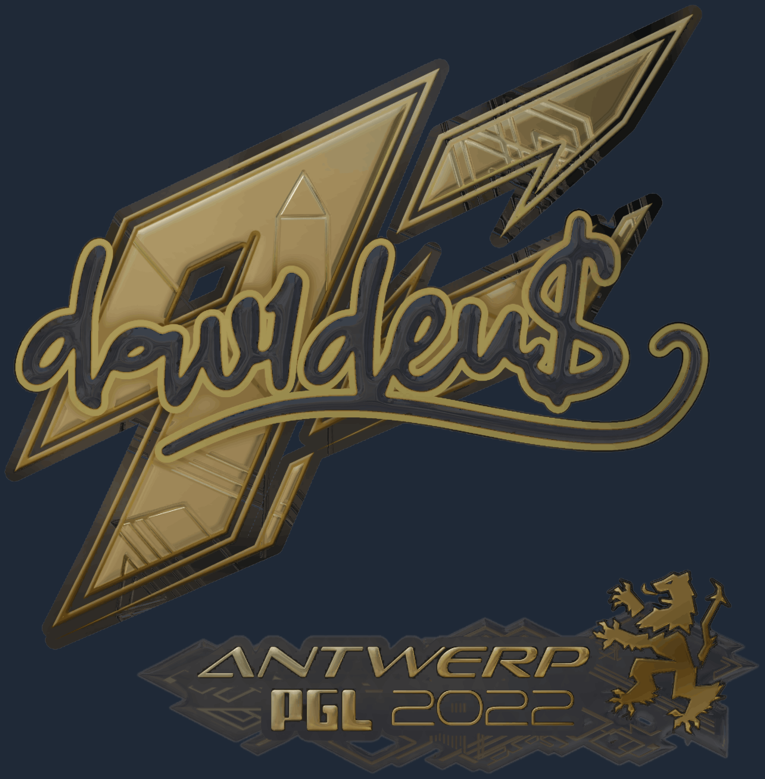 Sticker | dav1d (Gold) | Antwerp 2022
