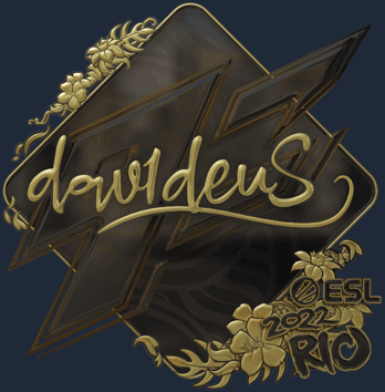 Sticker | dav1deuS (Gold) | Rio 2022