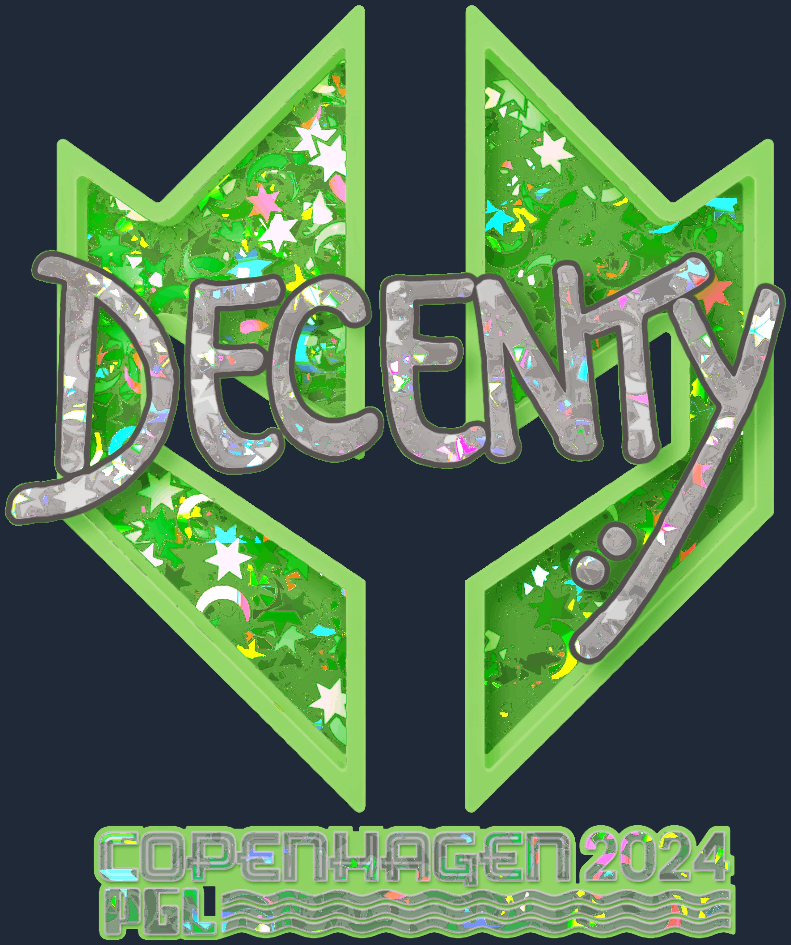 Sticker | decenty (Glitter) | Copenhagen 2024