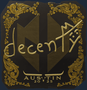 Sticker | decenty (dorada) | Austin 2025