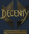 Sticker | decenty (Gold) | Copenhagen 2024