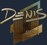 Sticker | denis (Gold) | Boston 2018