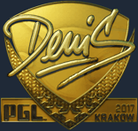 Sticker | denis (Gold) | Krakow 2017