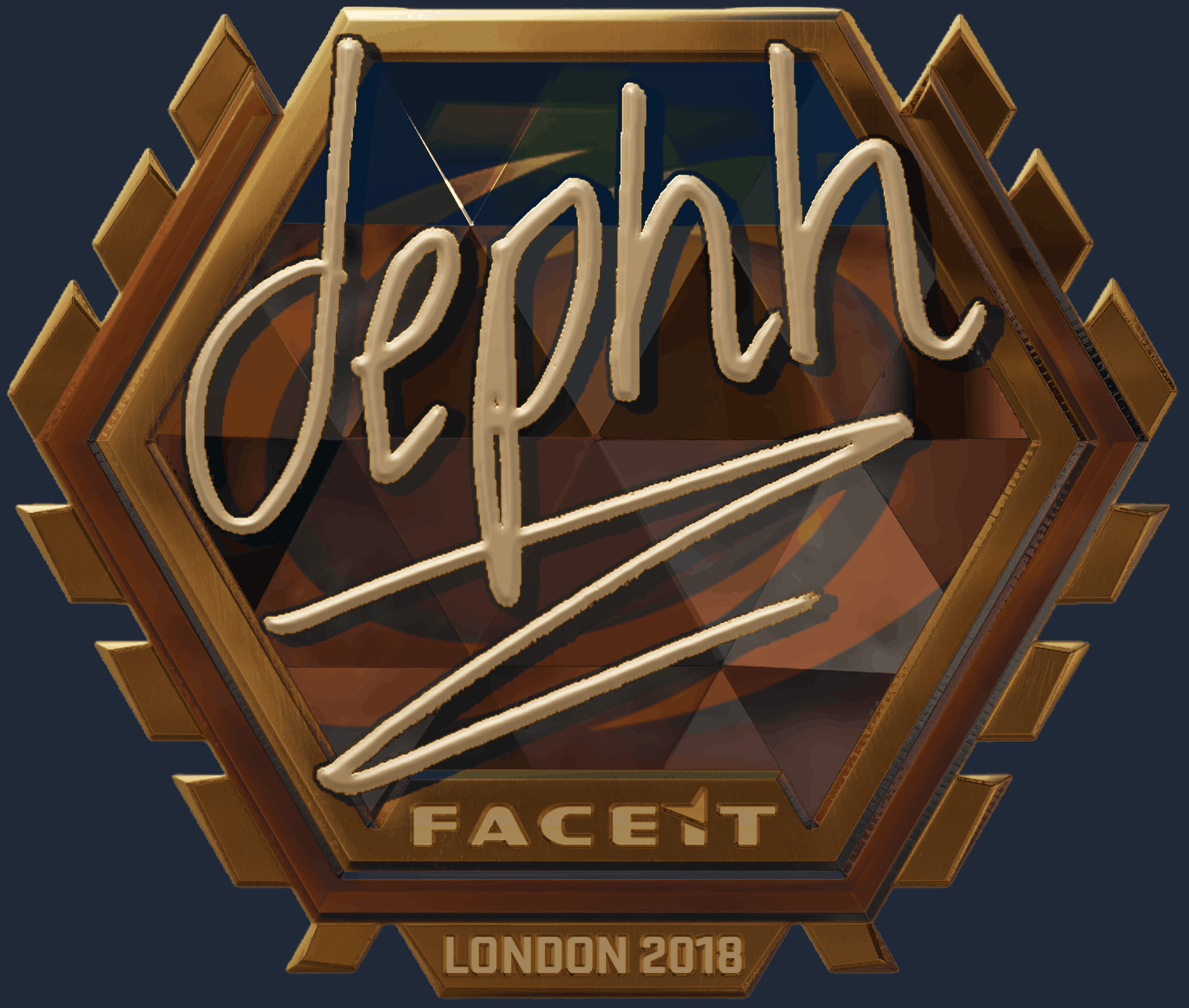 Sticker | dephh (Gold) | London 2018