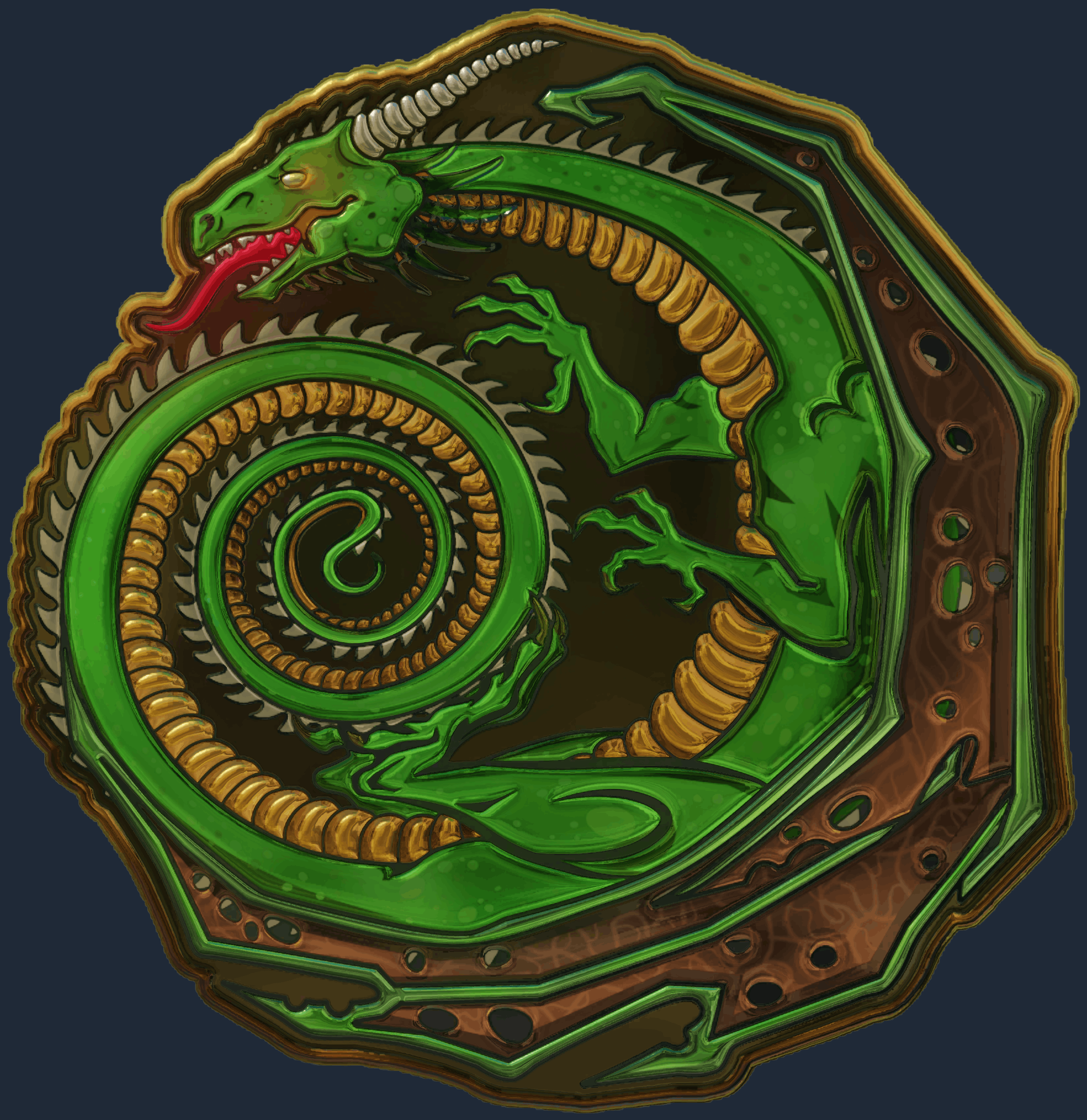 Dragon Fill Sticker Sticker | 용(은박)