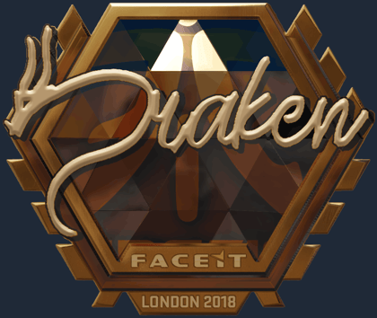 Sticker | draken (dorada) | Londres 2018