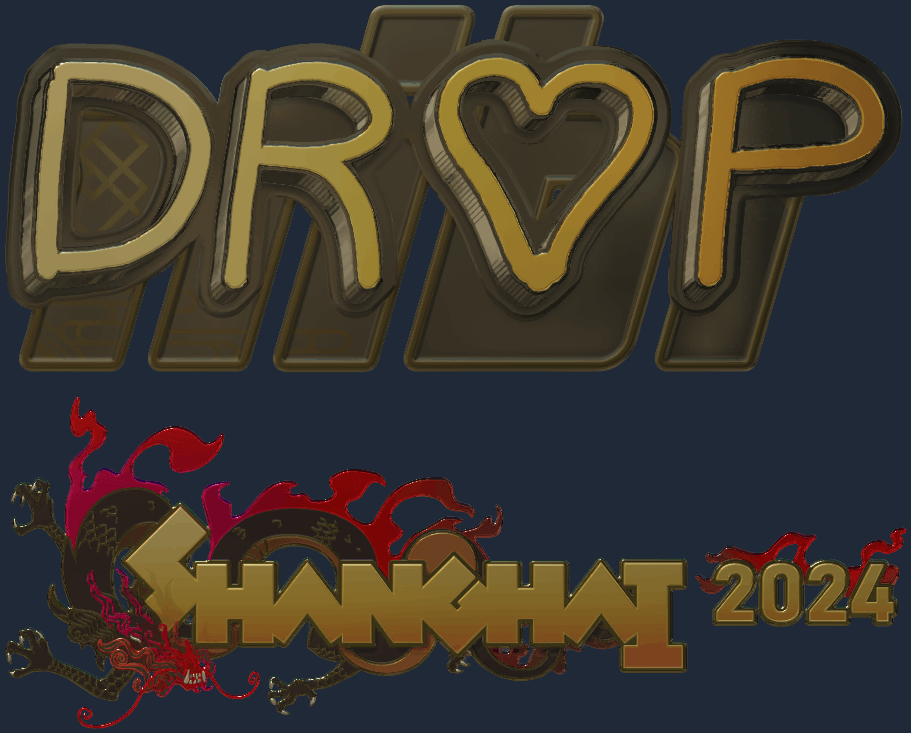 Sticker | drop（金色）| 2024年上海锦标赛