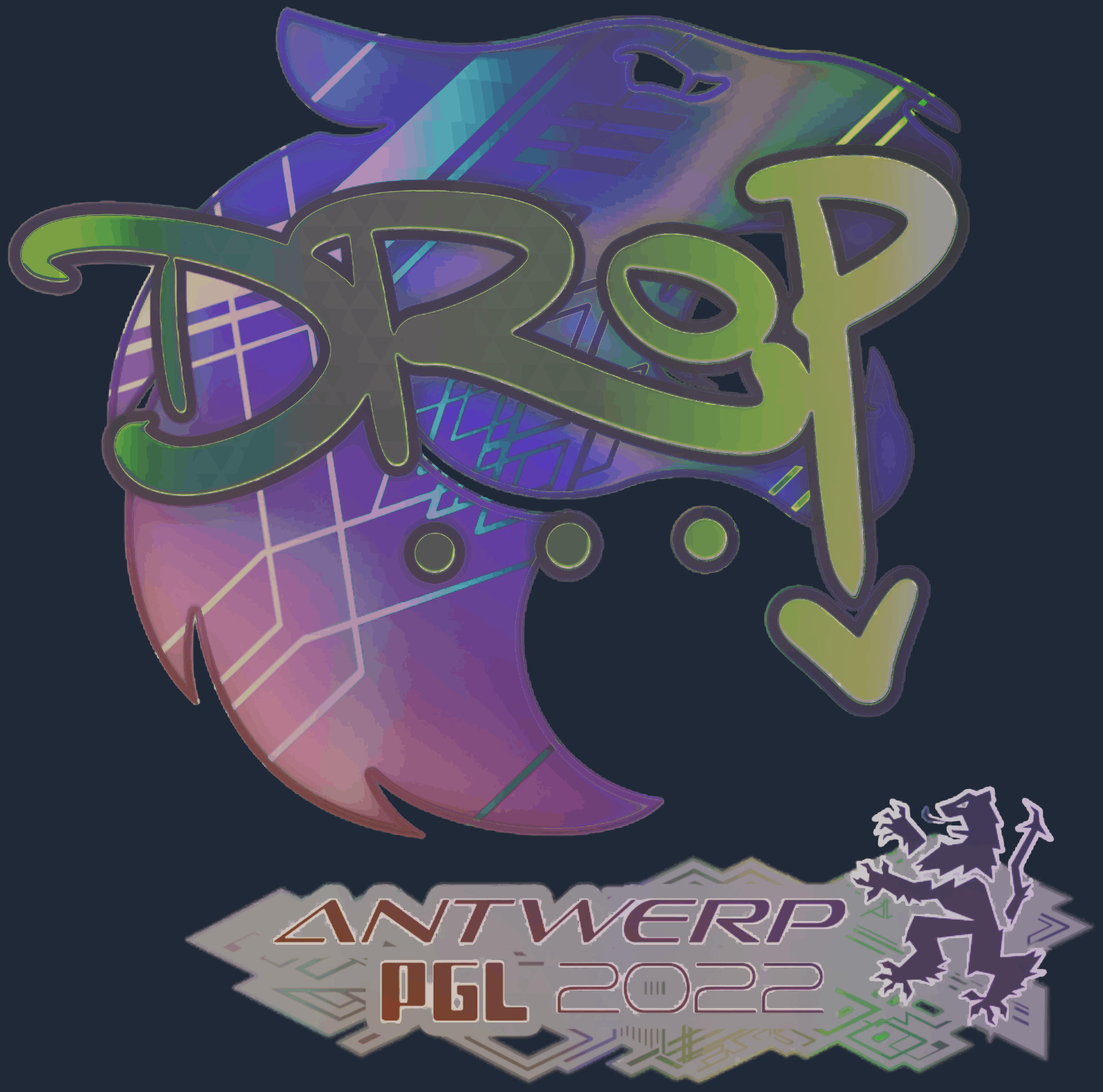 Sticker | drop (Holo) | Antwerp 2022