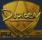 Sticker | dupreeh (Gold) | Krakow 2017 image